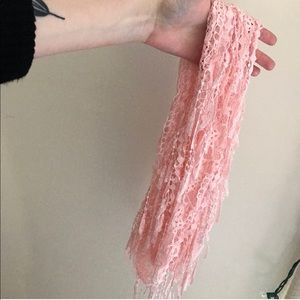 Dainty thin pink infinity scarf